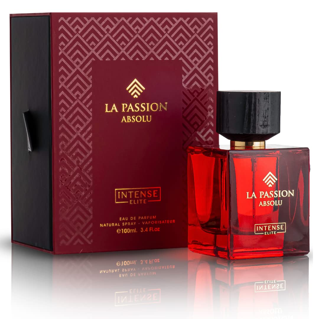 INTENSE ELITE La Passion Eau De Parfum For Women 100ML (3.4Oz) Arabian Perfumes For Women With Lemon Orange Mandarin & Lavandin Notes Long Lasting Perfume for Women