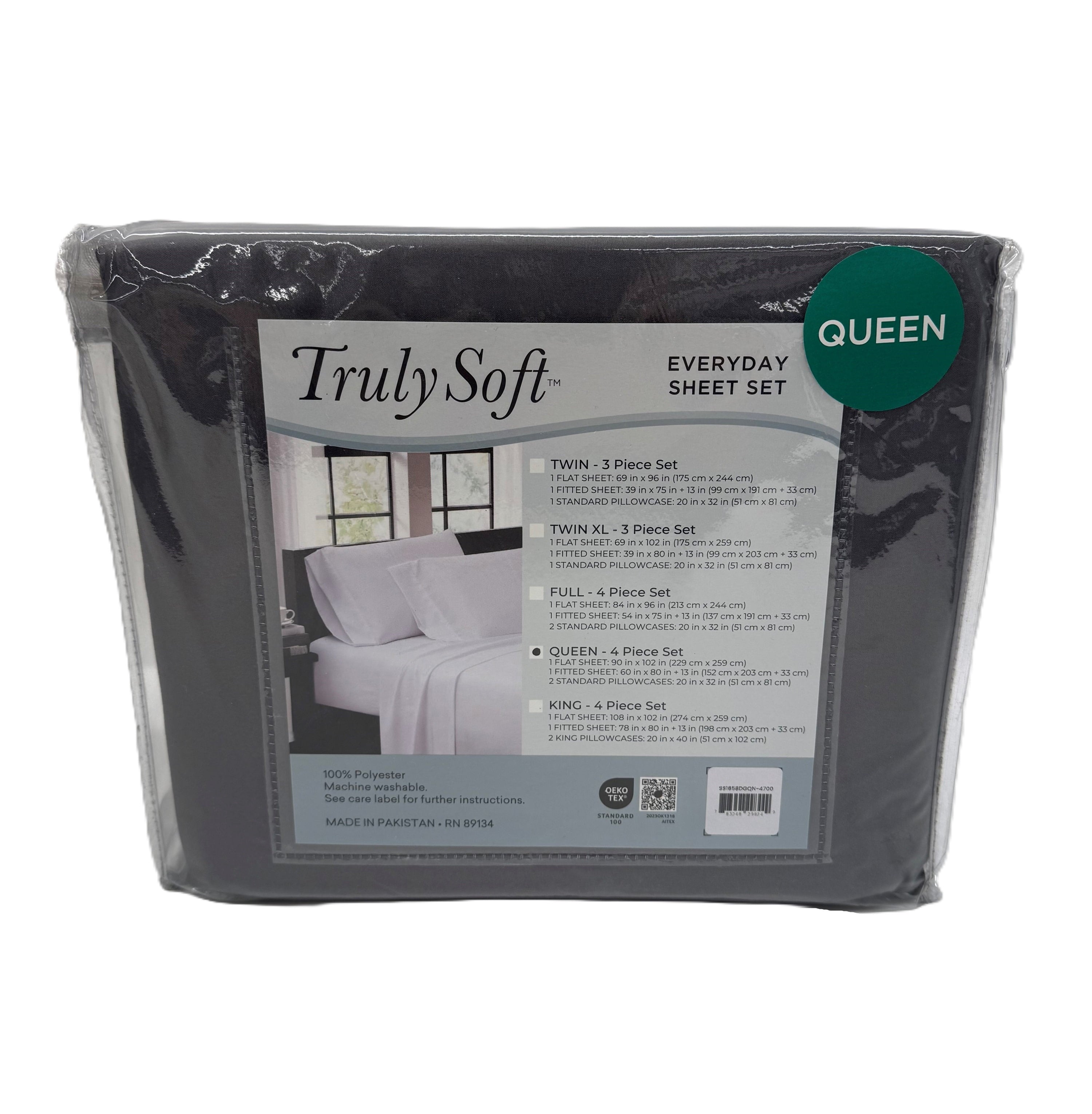 Everyday Solid Microfiber 100% Microfiber Polyester Deep Pocket White 3-Piece Twin, All Season, Adult Size, OEKO-TEX Certified