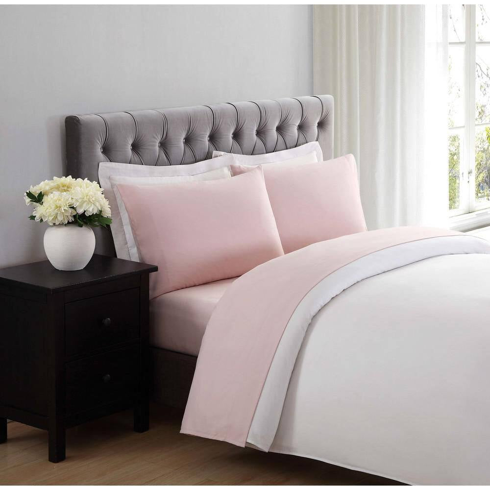 Blush 4-Piece Solid 180 Thread Count Microfiber King Sheet Set
