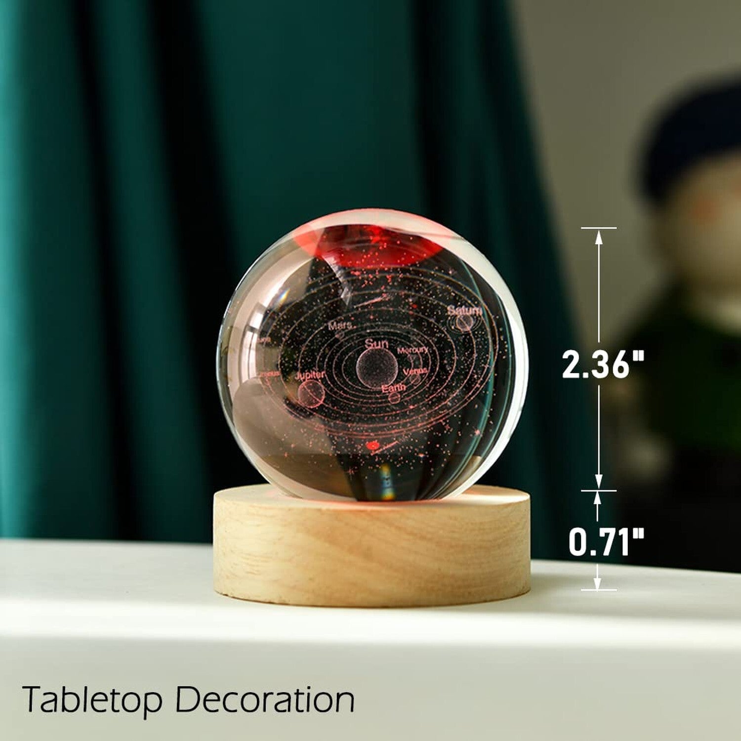 IFOLAINA 3D Solar System Crystal Ball 60Mm Universe Gifts with Laser Engraved...