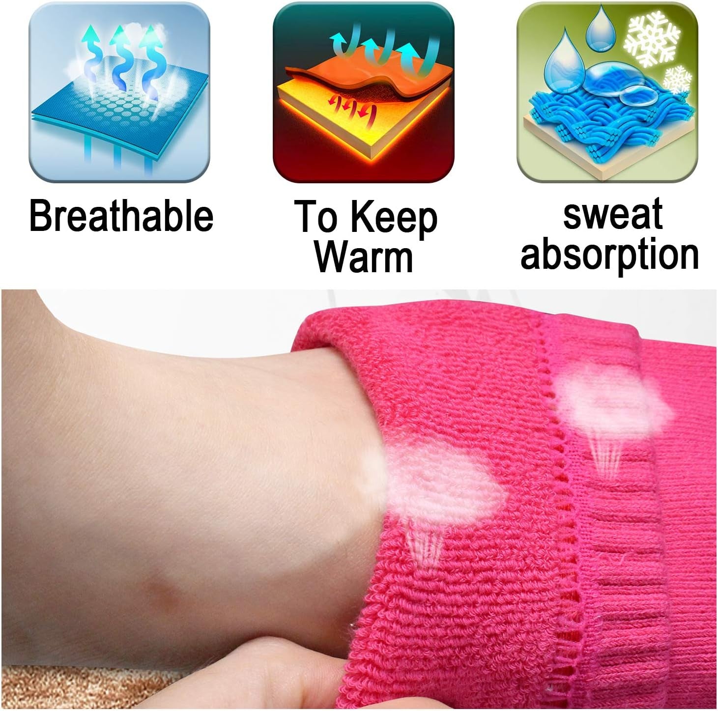 Women Girls Battery Socks Rechargeable Electric Heated Socks,Battery Powered Heat Insulated Socks Kit Winter Warm Thermal Heating Socks,Cold Weather Battery Sock Ski Hunt Bike Foot Warmer