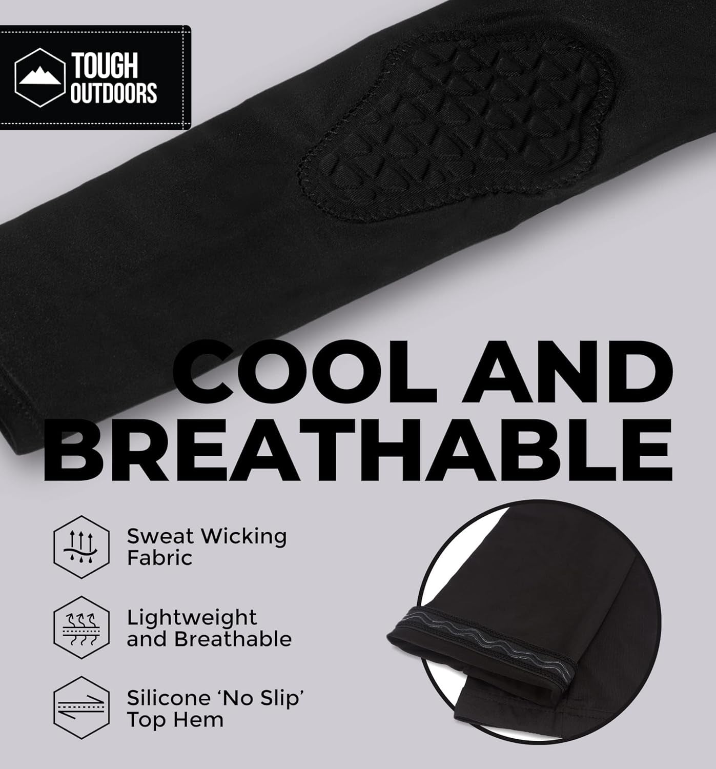 Tough Outdoors Padded Arm Sleeve - Padded Elbow Sleeve, Basketball Arm Sleeve - Volleyball Elbow Sleeve, Football Arm Pad