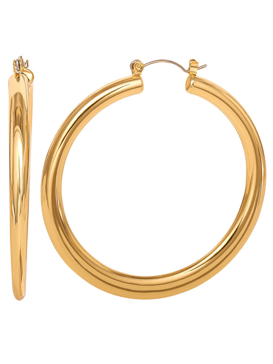 Women'S Polished Hoop Earring