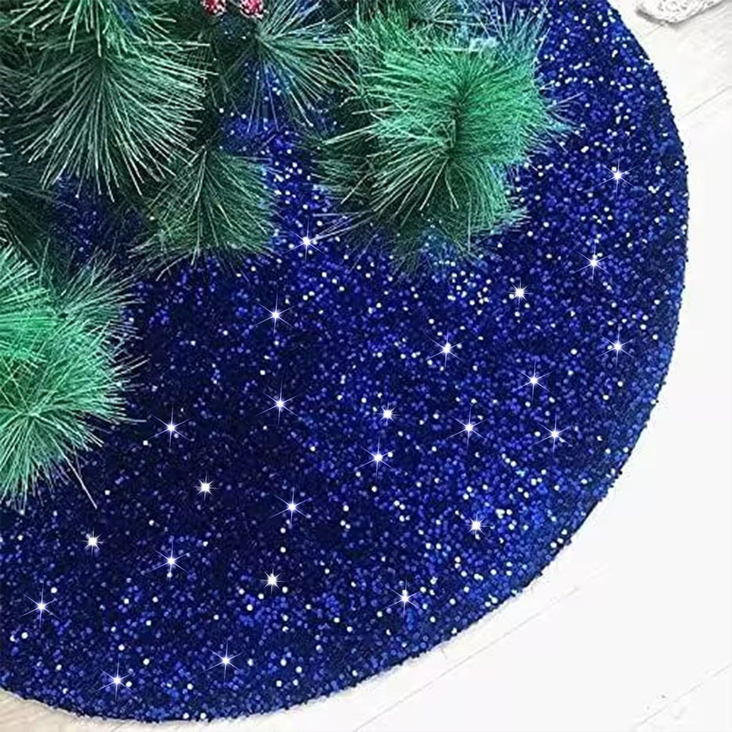 FUHSY Christmas Tree Skirt Pink Tree Skirt 46 Inch Sequintree Skirt Velvet Tree Floor Carpet Holiday Ornaments Glittery Xmas Skirt for Thanksgiving Pink Christmas Decorations Christmas Skirt Tree