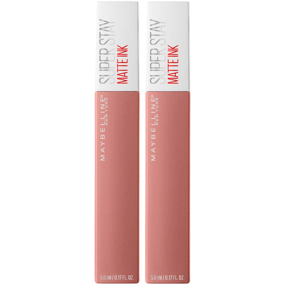 Maybelline Super Stay Matte Ink Liquid Lipstick Makeup, Long Lasting High Impact Color, up to 16H Wear, Exhilarator, Ruby Red, 1 Count, Packaging May Vary
