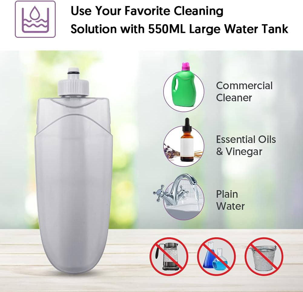 Spray Mops for Floors Cleaning, HOMSIER Microfiber Flat Floor Mop Wet Dry with 550ML Refillable Bottle 2 Washable Pads Replacement for Wooden Laminate Tile Marble Kitchen