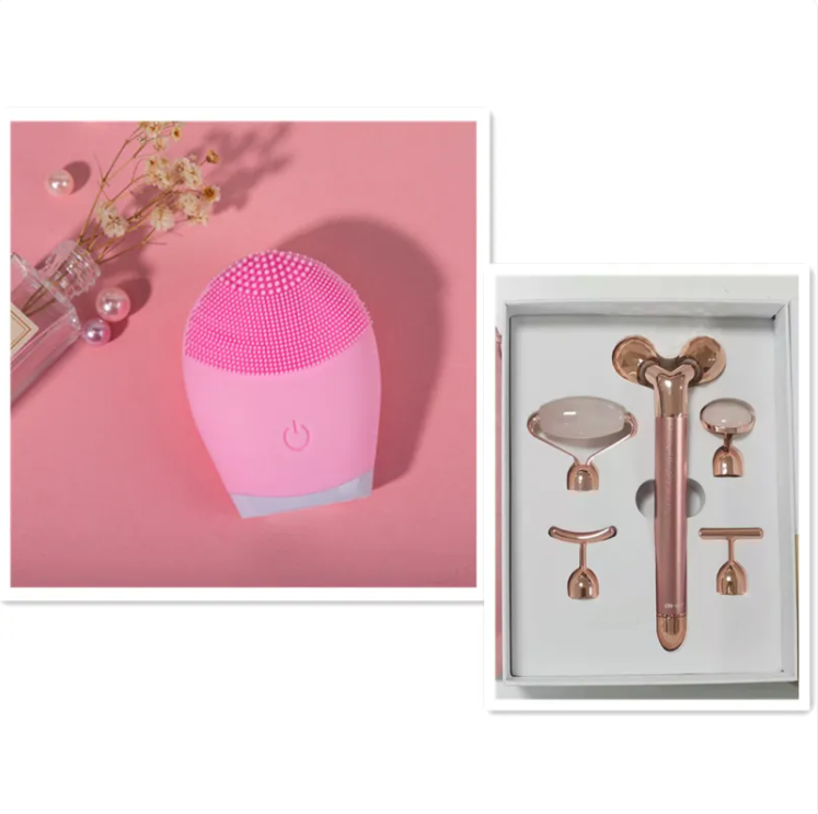 Ultrasonic Silicone Facial Cleansing Brush - Electric Skin Care Device